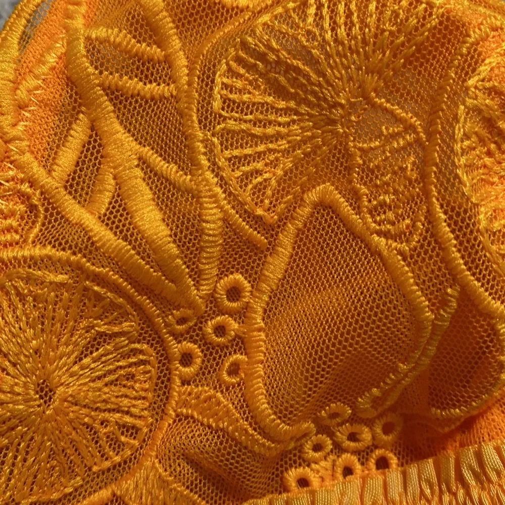 NWT Orange Lace Elastic Intimate Sexy Bra S